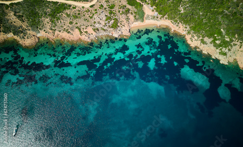 Fototapeta Naklejka Na Ścianę i Meble -  A beautiful photo of Capo Coda Cavallo beach
