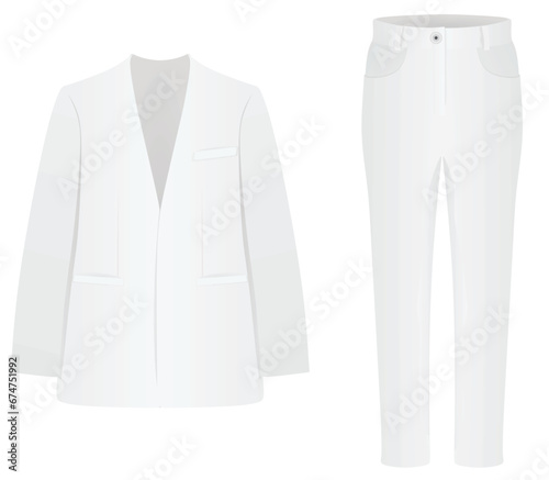 Suit  and pants. vector illustration