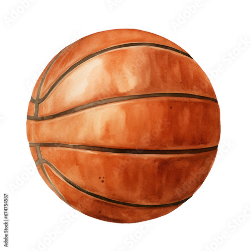 watercolor basketball ball