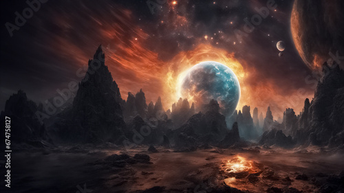 Fantasia Stellare- Il Potere dell'Esplosione Planetaria nel Cosmo photo