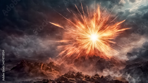 Esplosione Stellare- Spettacolo Cosmico di Potere e Magia photo