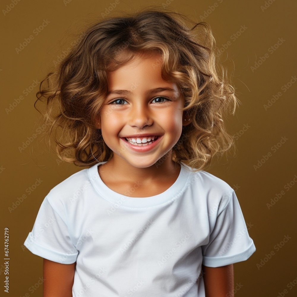 happy child in blank t-shirt on an isolated background happy child in blank t-shirt on an isolated background