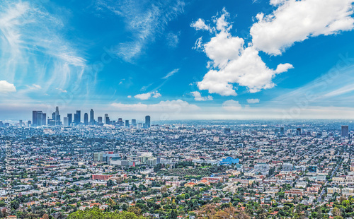 blue sky over Los Angeles