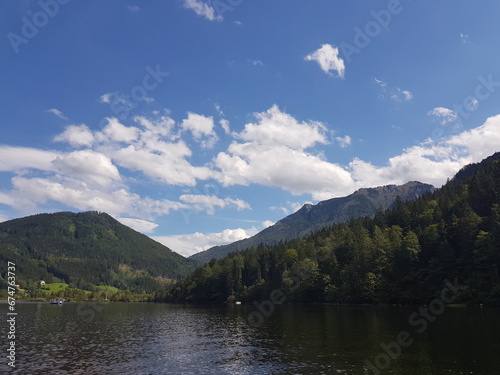 Wonderful and idyllic lake Lunz in green mountain scenery in lower austria © grahof_photo