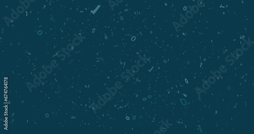 Abstract digital background, set of falling numbers one and zero, 4K animation.
