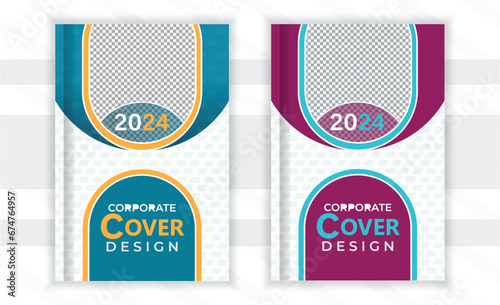 Vector abstract elegant winter book cover design