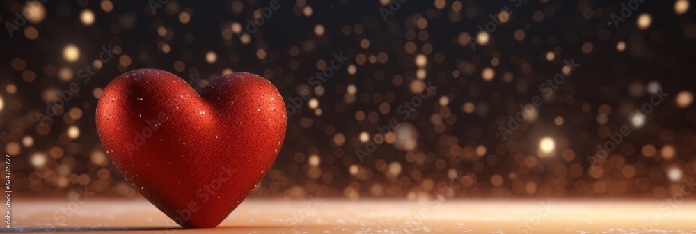 Christmas background with red hearts