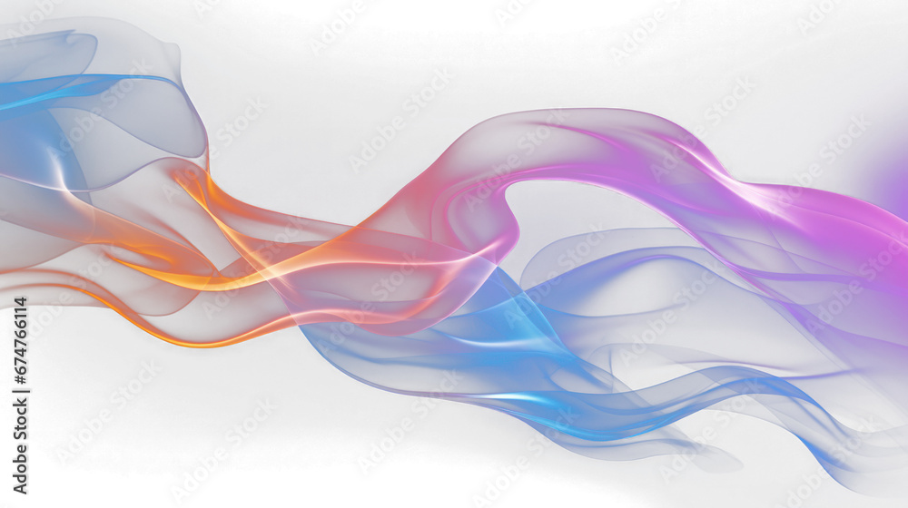 Fototapeta premium Abstract smoke on the transparent background