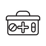 This First Aid Box icon is available in Line style