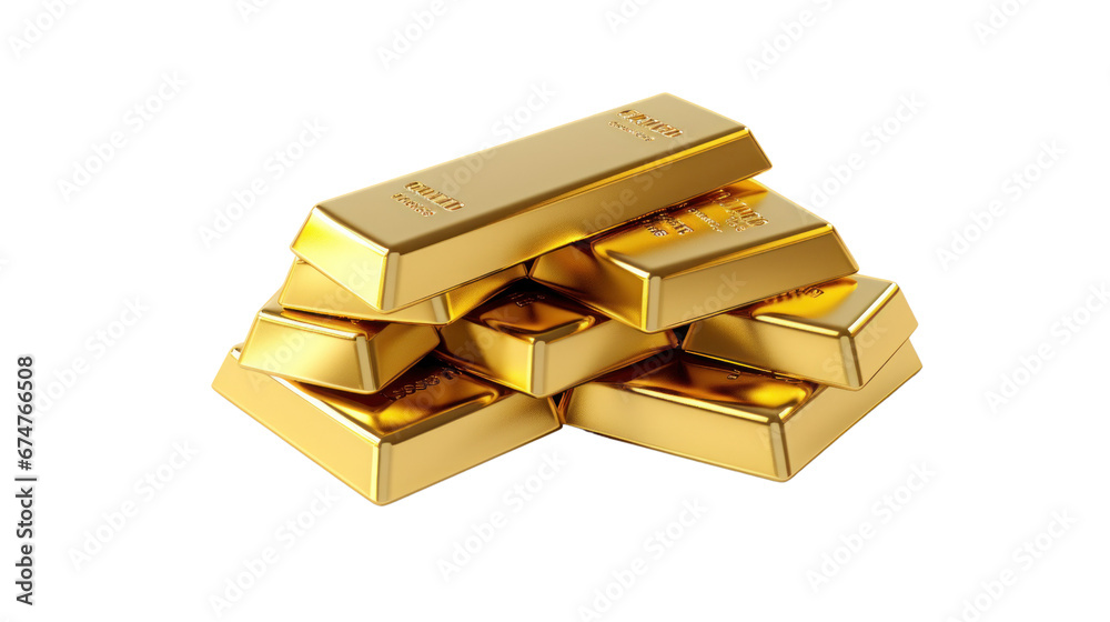 Gold bars on the transparent background Gold bars on the transparent background