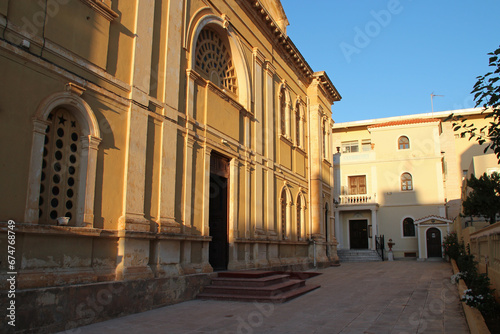 orthodox church (sainte-evaggelistria) in chania in crete in greece