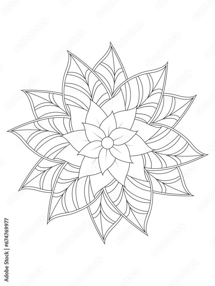 Obraz premium flower coloring pages