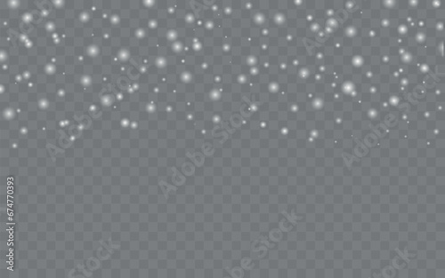 background decoration is stardust  shiny glitter. shining snowflakes on a transparent background 