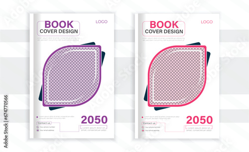 Vector abstract elegant winter book cover design