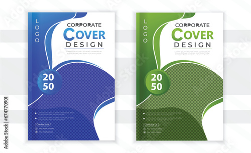Vector abstract elegant winter book cover design