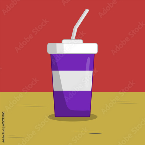 Flat Soda cup vector design