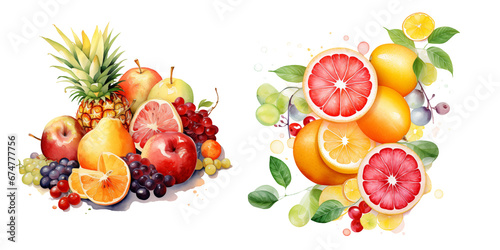 Luscious Assortment of Fresh Fruits with Juicy Citrus Highlights