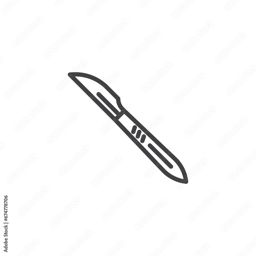 Surgery Scalpel line icon Surgery Scalpel line icon