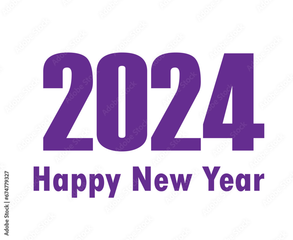 Happy New Year Holiday Abstract Purple Design Vector Logo Symbol Illustration Happy New Year Holiday Abstract Purple Design Vector Logo Symbol Illustration
