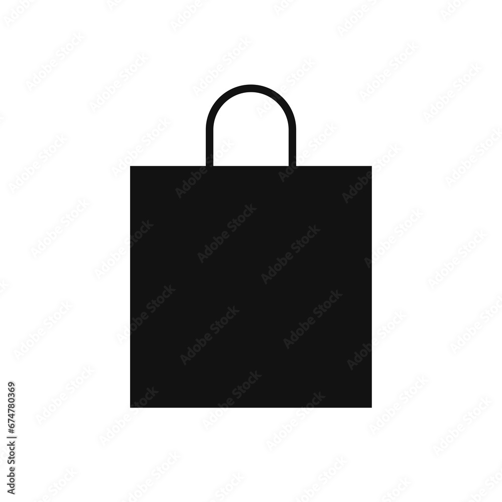 Black shopping bag glyph icon Black shopping bag glyph icon