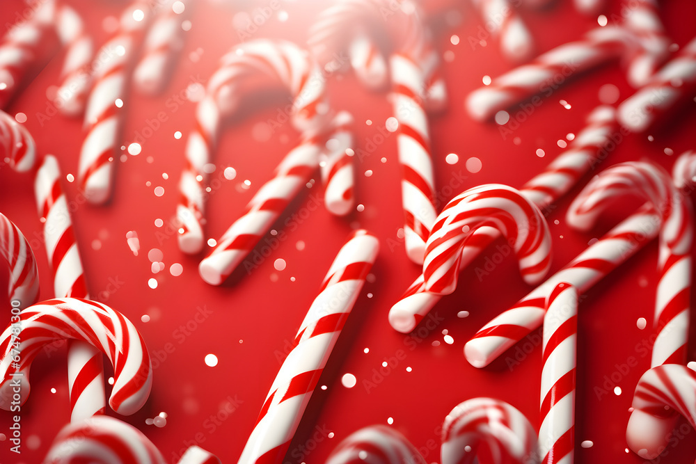 Red and white candy background, pattern of candy canes Red and white candy background, pattern of candy canes