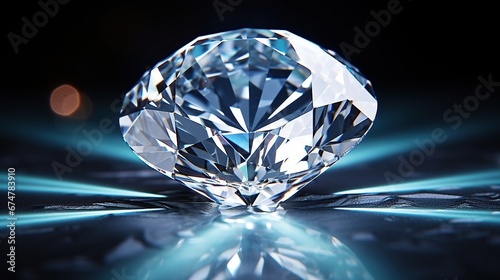 Diamond crystal jewelry isolated background. AI generated image