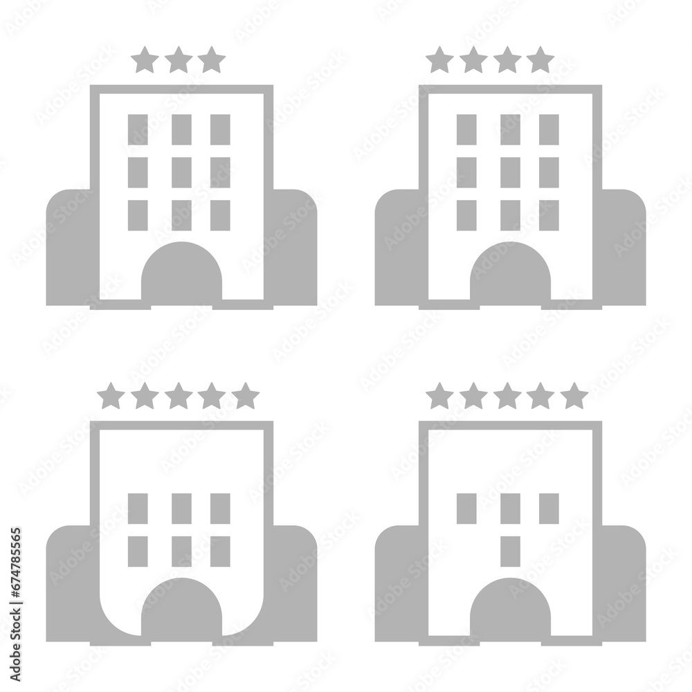 hotel icon on a white background, vector illustration