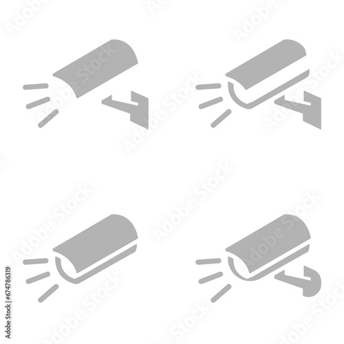 surveillance camera icon on a white background, vector illustration