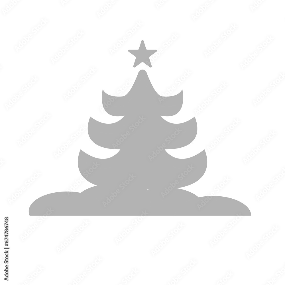 Obraz premium Christmas tree icon on a white background, vector illustration