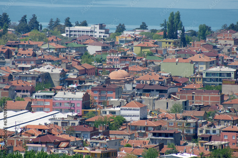 A view of Iznik, a historic Ottoman town in Bursa, Turkey