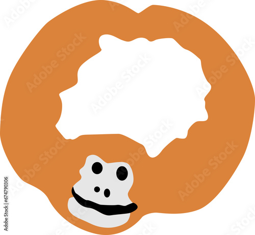 Number zero orangutan illustration