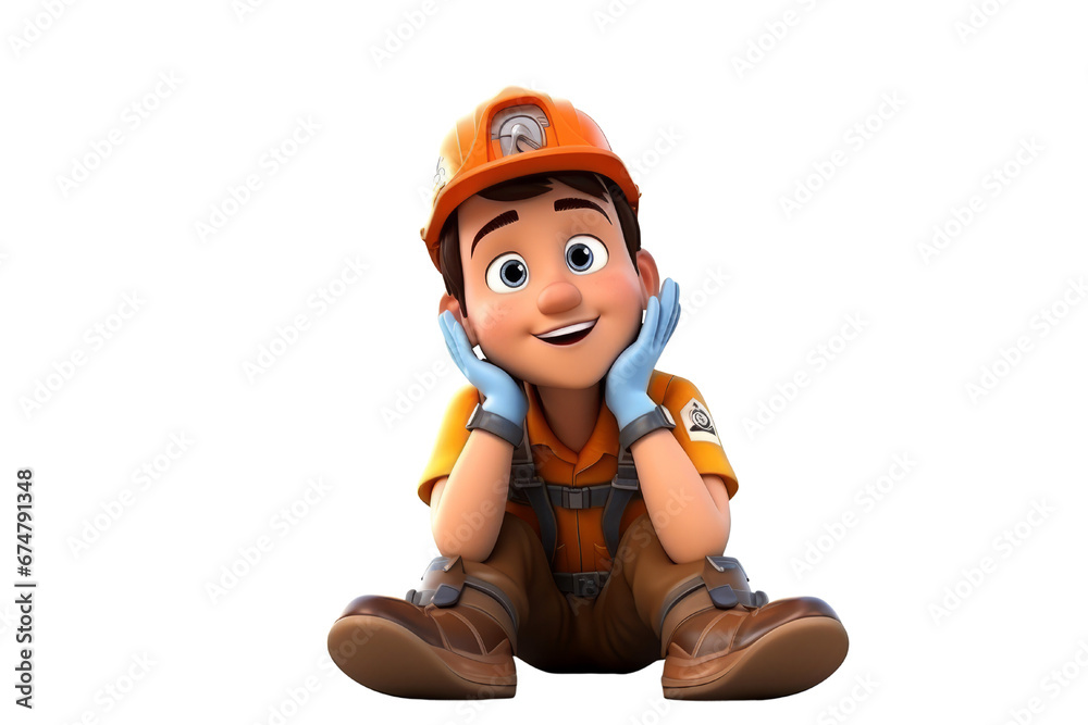 Adorable Mechanic: 3D Worker Charm Adorable Mechanic: 3D Worker Charm