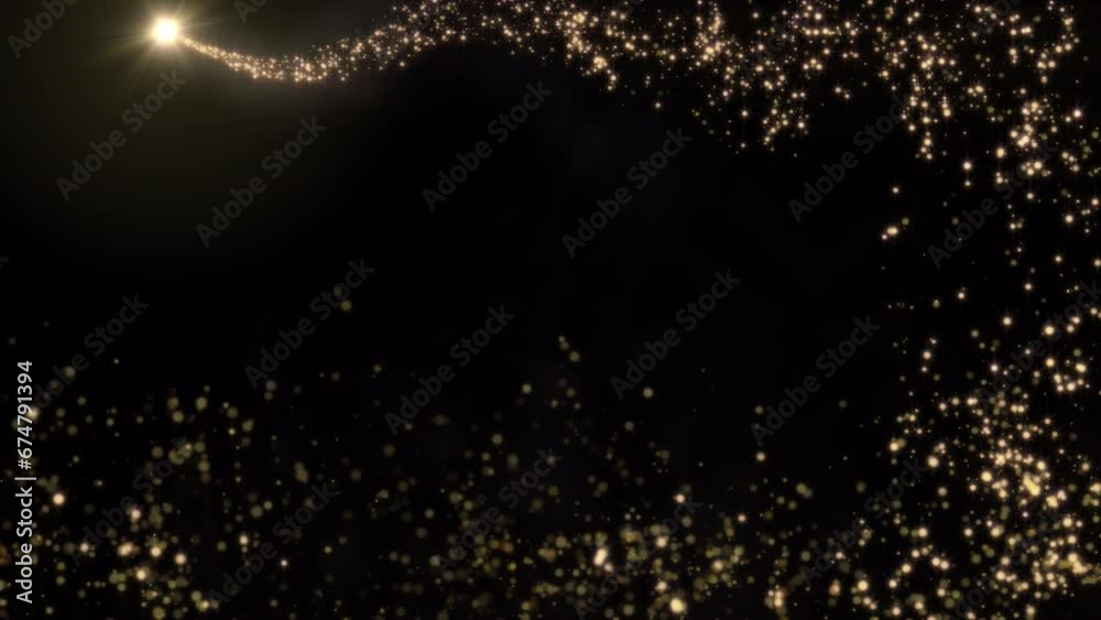 custom made wallpaper toronto digitalLoop animation of a luminous Christmas shooting star with a tail of golden particles on a transparent background. Quicktime Prores 4444 codec with alpha channel.