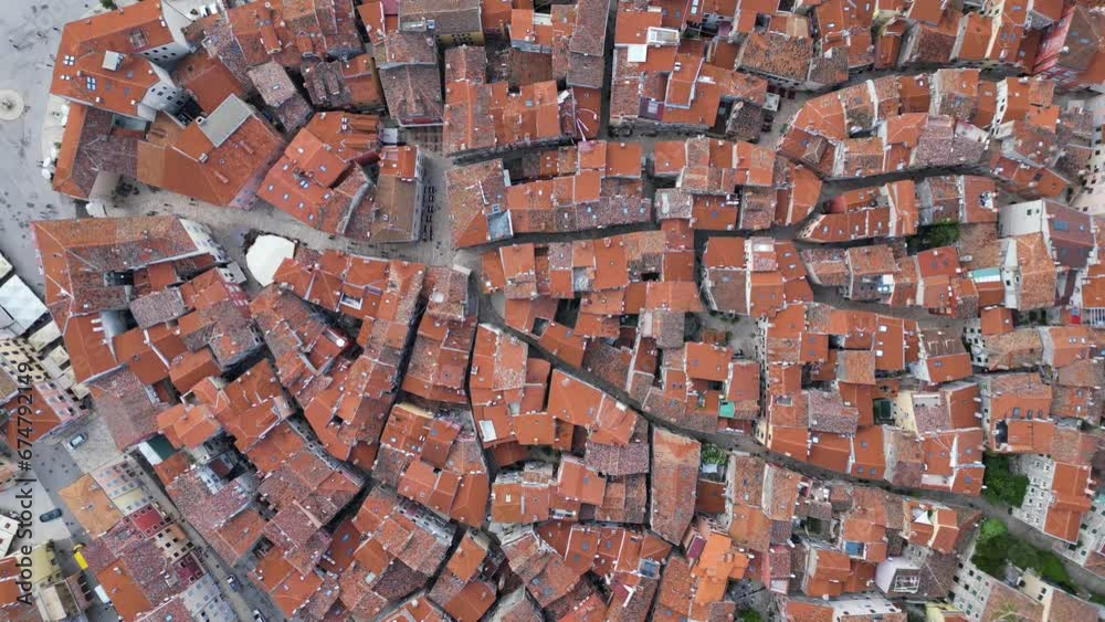 Aerial view of Rovinj, a characteristic small town with red rooftop, Istria, Croatia. Aerial view of Rovinj, a characteristic small town with red rooftop, Istria, Croatia.