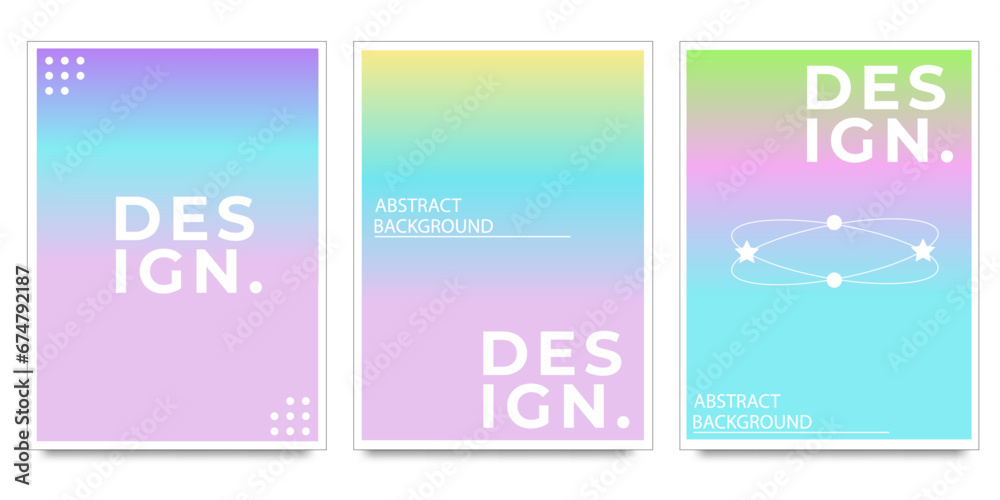 Set templates creative covers or posters concept in modern minimal style for corporate identity, branding, social media advertising, promo. Vector illustration