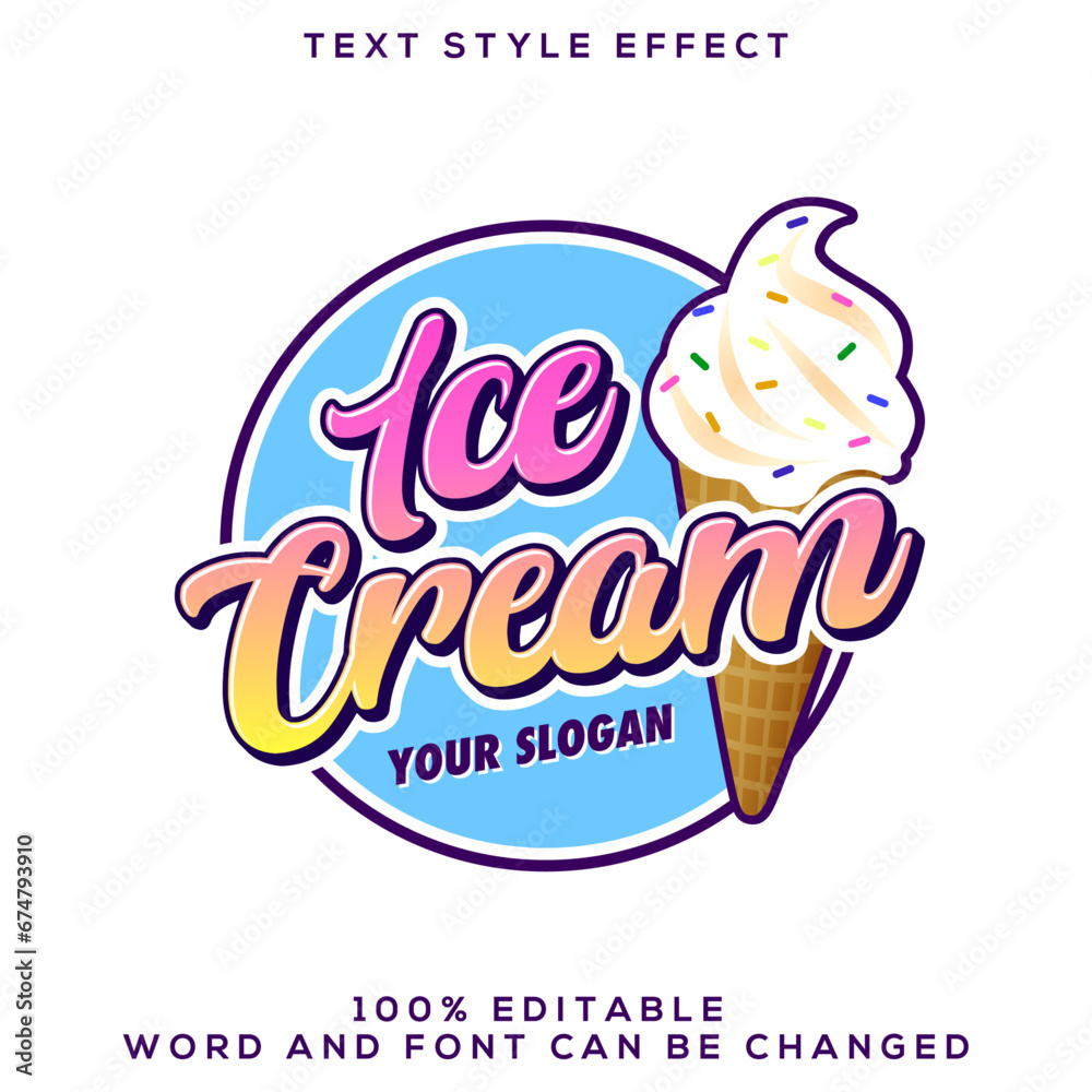 Fototapeta premium Ice Cream logo template