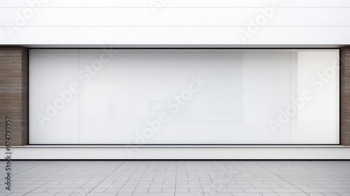 Fotografie, Obraz front business clean shop background illustration architecture store, empty entr