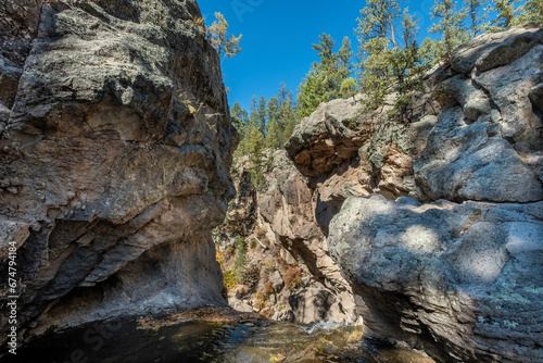 The View from the top of Jemez Springs Falls, New Mexico 