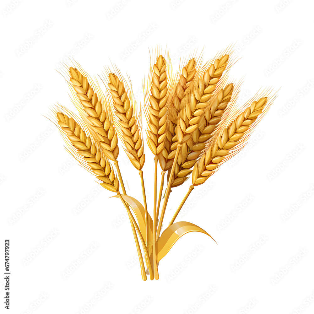 wheat grain flat illustration wheat grain flat illustration