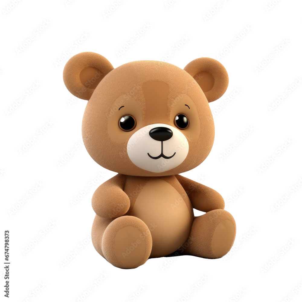 Stuffed Toy Bear Isolated on a Transparent Background Stuffed Toy Bear Isolated on a Transparent Background