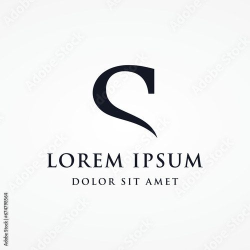 Initial letter element abstract template logo design with geometry. Modern, minimalist and luxury artistic symbol.