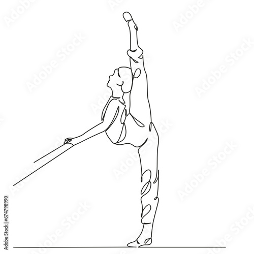 dancer dancing at the barre ballerina