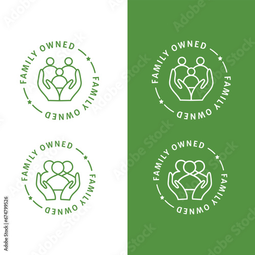 An icon featuring circular family ownership, emphasizing generational business continuity, the certified family heritage, and the family business emblem.