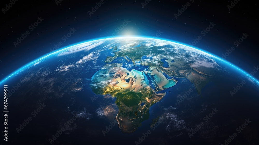 3D Illustration of southern Earth from Space