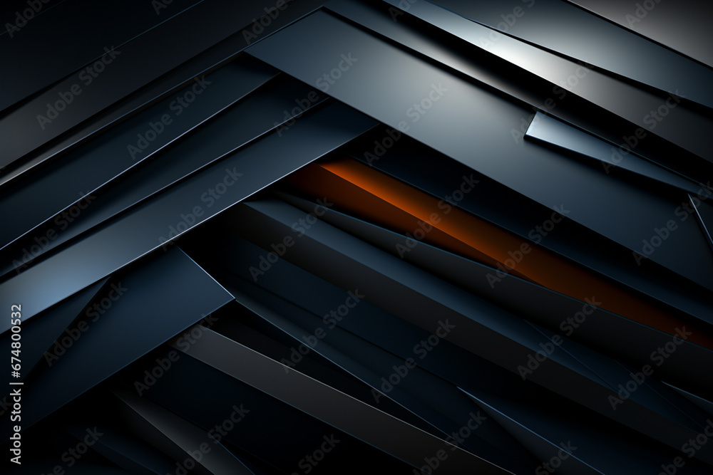 Obraz premium Abstract black and orange metallic background