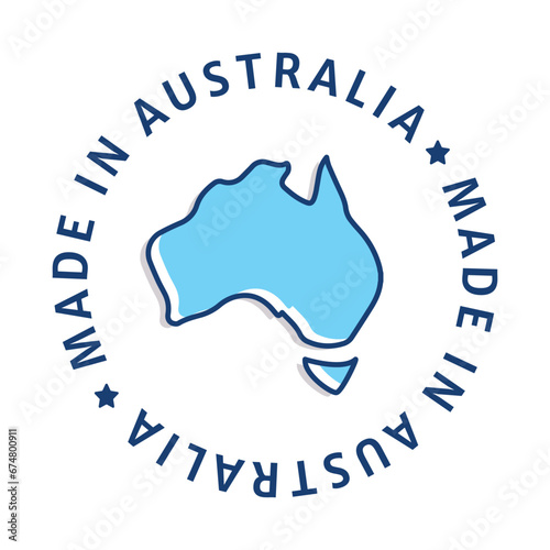 Made in autralia badge icon. An icon symbolizing products made in Australia, representing authenticity and pride in Australian manufacturing.