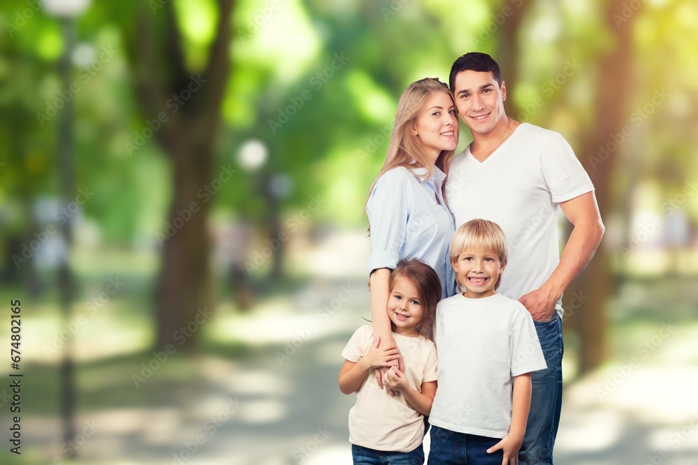 Happy young parents and child walking Happy young parents and child walking