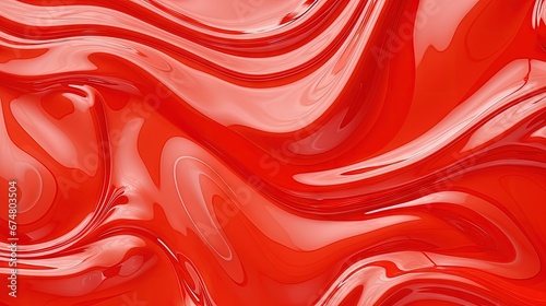 Abstract smears of red tomato sauce isolated on white, as texture or background. Top view