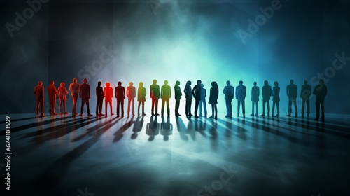 leadership Bunch of people user social network iconic background