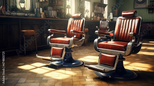 Barber Shop Vintage old school chairs